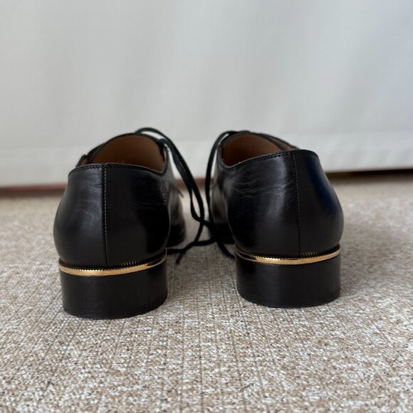 Ferragamo Leather (Fringe Trim Accent) Oxford Shoes - Picture 5 of 6